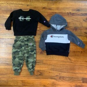 Baby Toddler Boys Champion Clothes Bundle 
Hooded Hoodie Pullover
Jogging Jogger